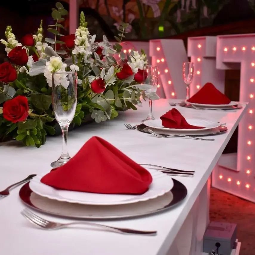 Detalle de arreglo de mesa